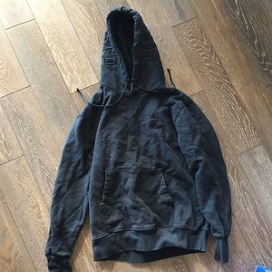BORN X RAISED TONAL PULLOVER VINTAGE BLACK SMALL